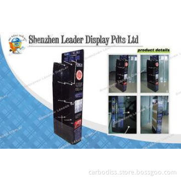 Advertising Corrugated Cardboard Peg Hook Display Stands Wi